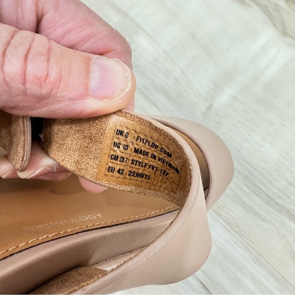 Fitflop Gracie Slide Leather Sandals in Dusty Pink Sz 10 great condition - Picture 4 of 5